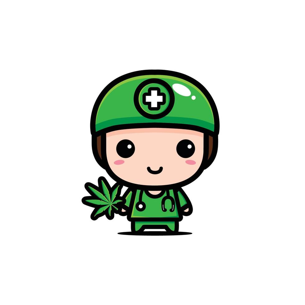 lindo doctor tiene marihuana vector