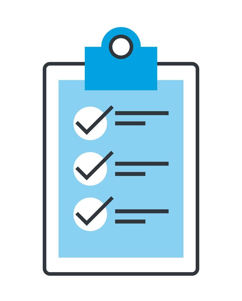 blue checklist icon vector