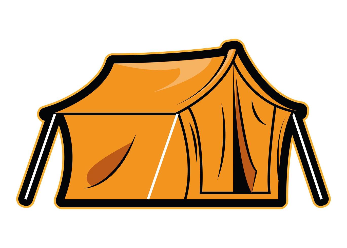 tent patch retro style vector