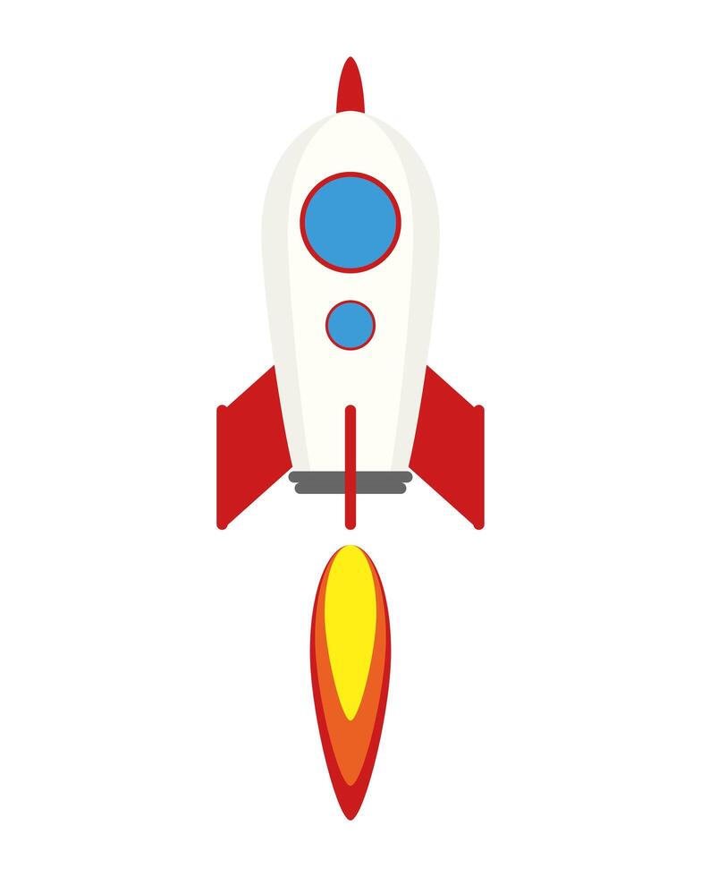 rocket start up launcher icon vector