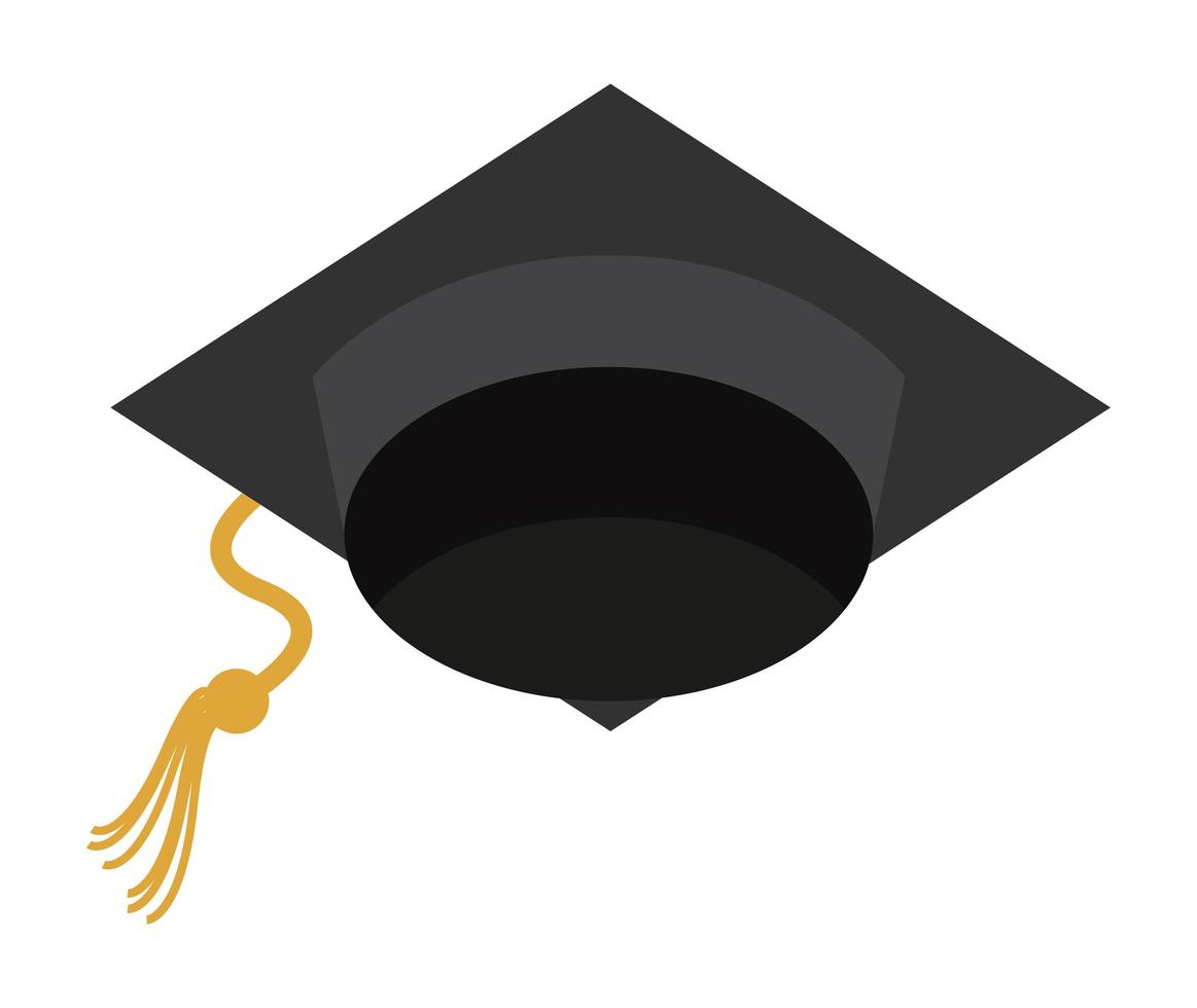 graduation black hat vector