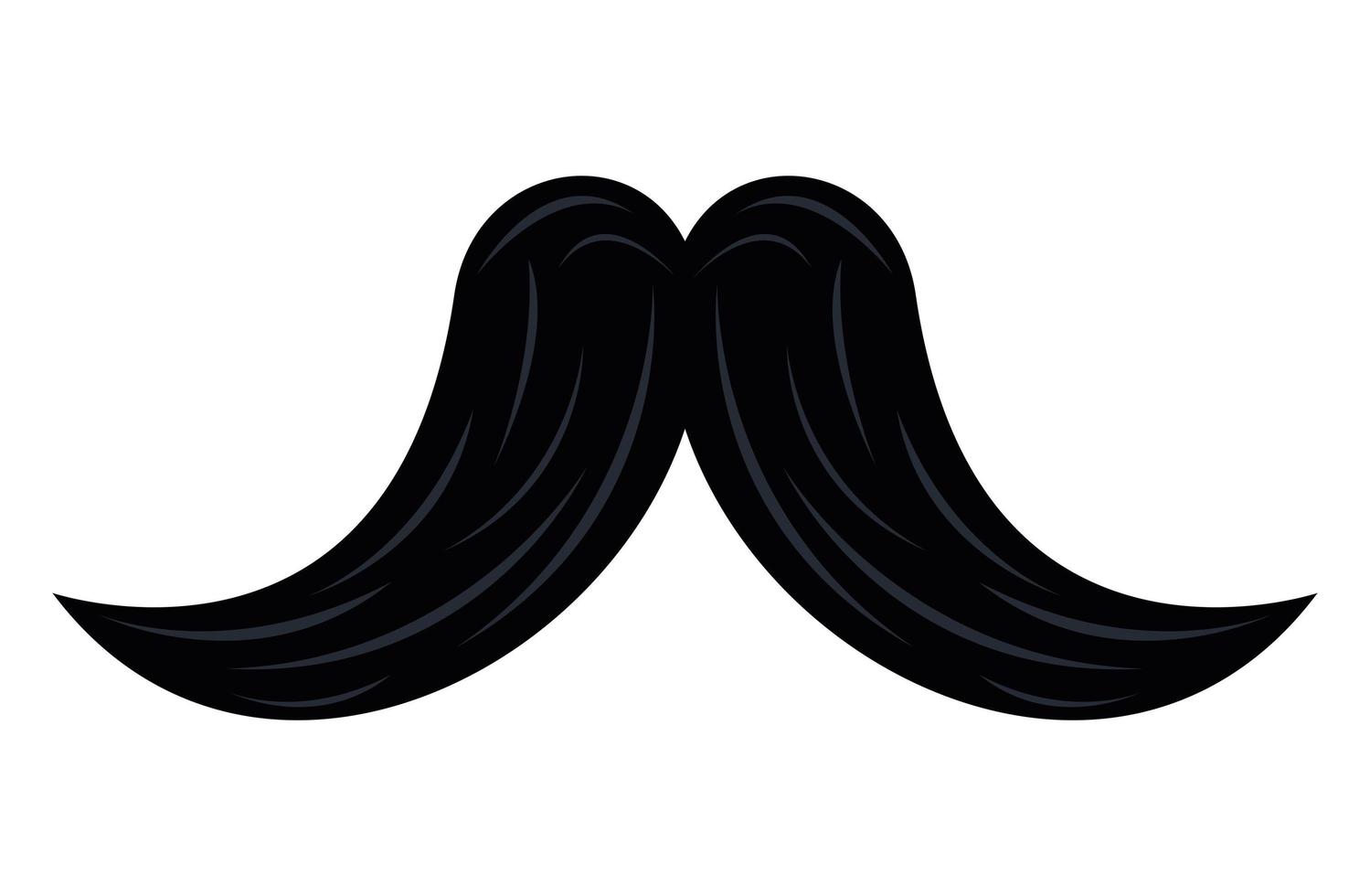 male mustache silhouette vector