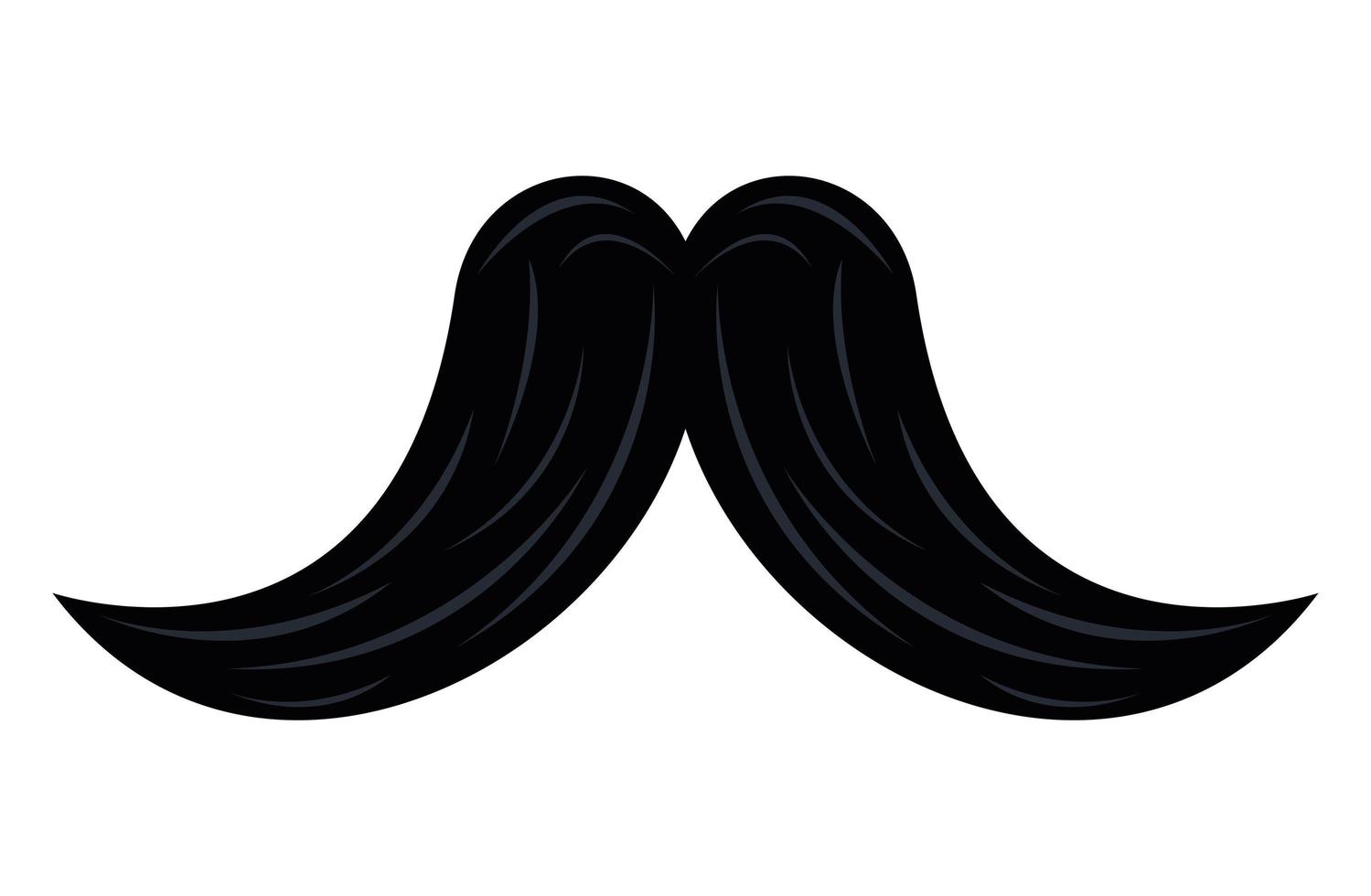 male mustache silhouette vector