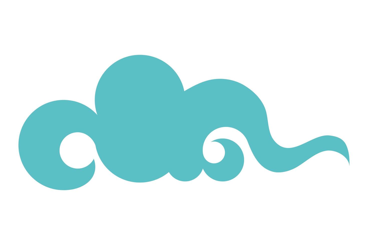 chinese cloud sky isolated icon vector