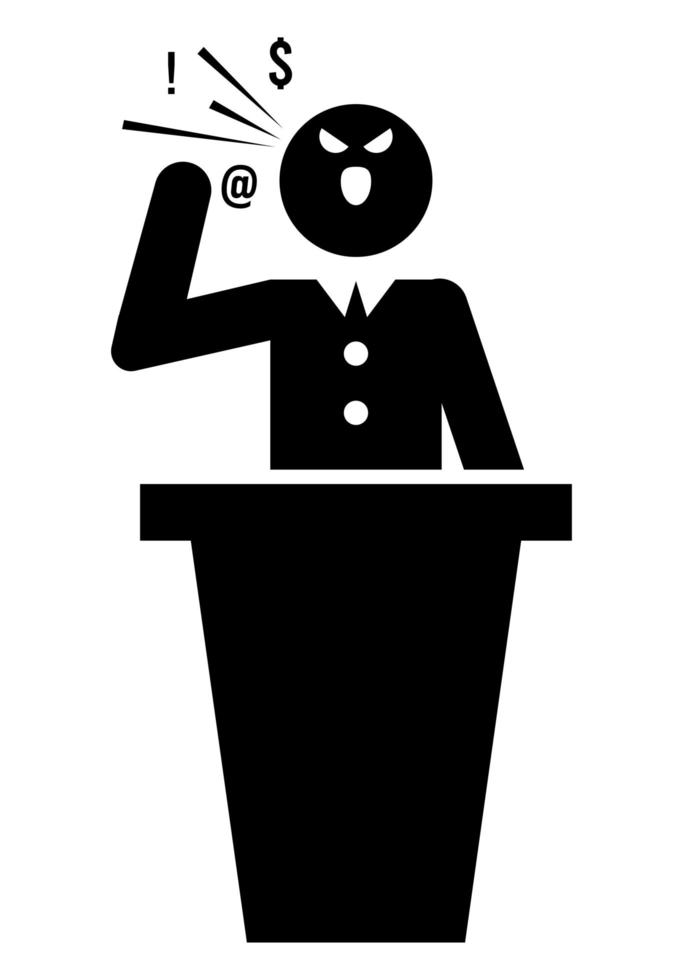 politician giving speech vector