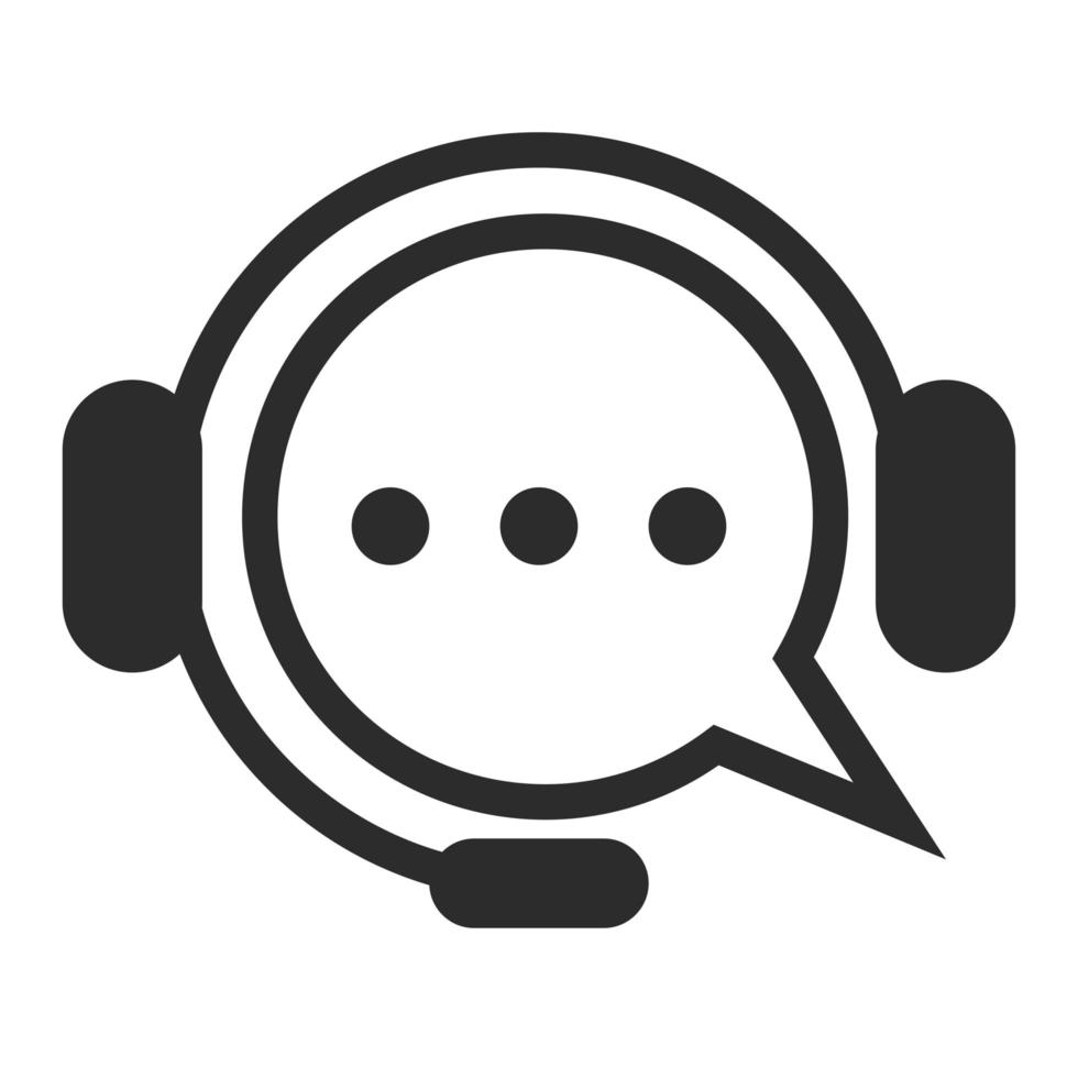 bubble and headset vector