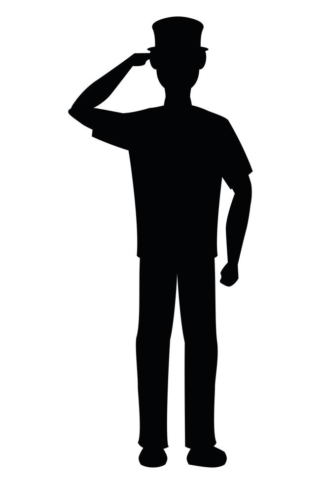 military black silhouette vector