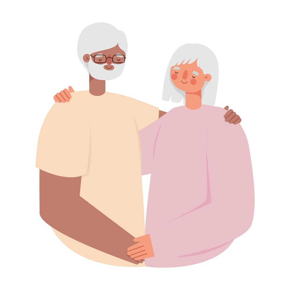 eldery grandparents design vector