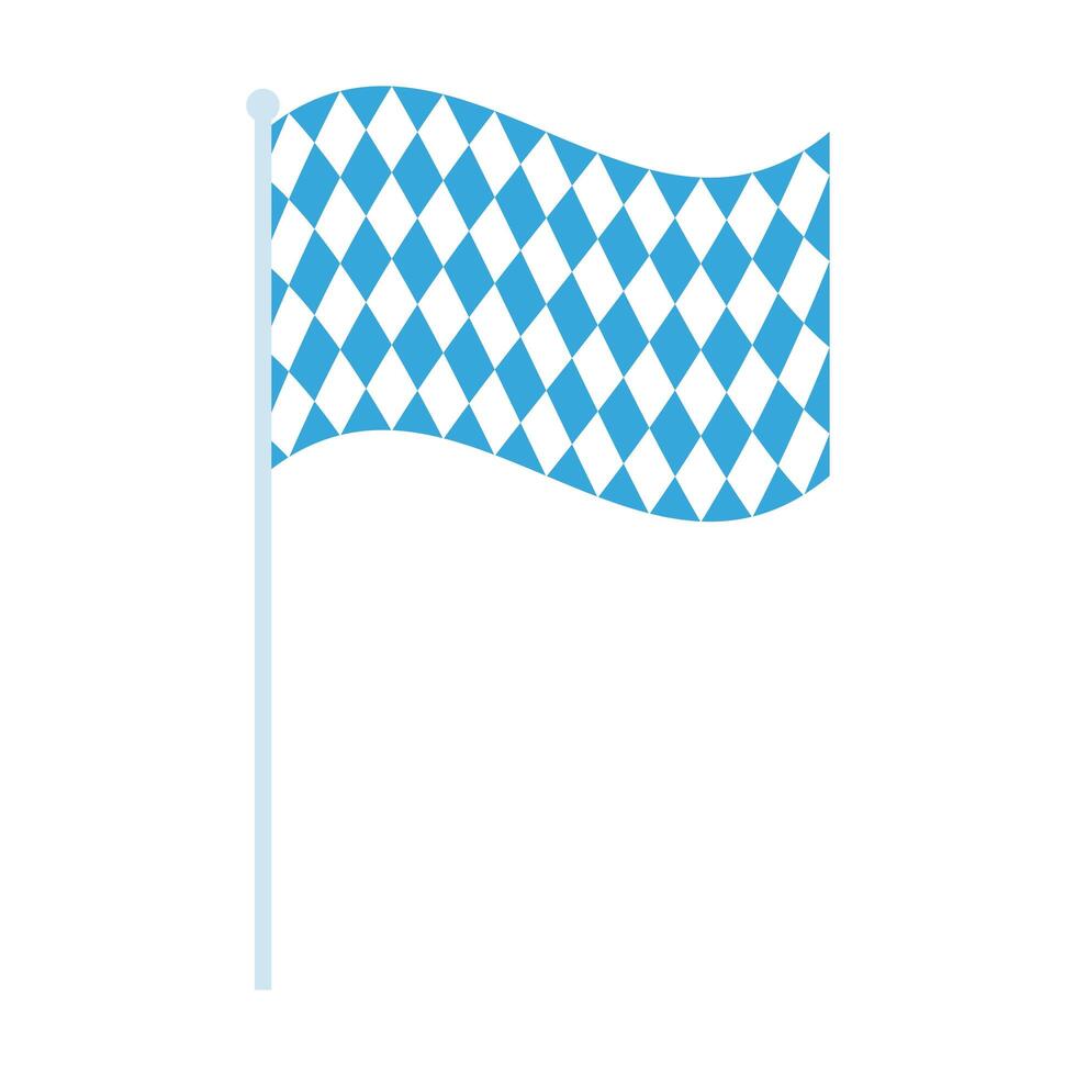 oktoberfest flag waving in pole vector