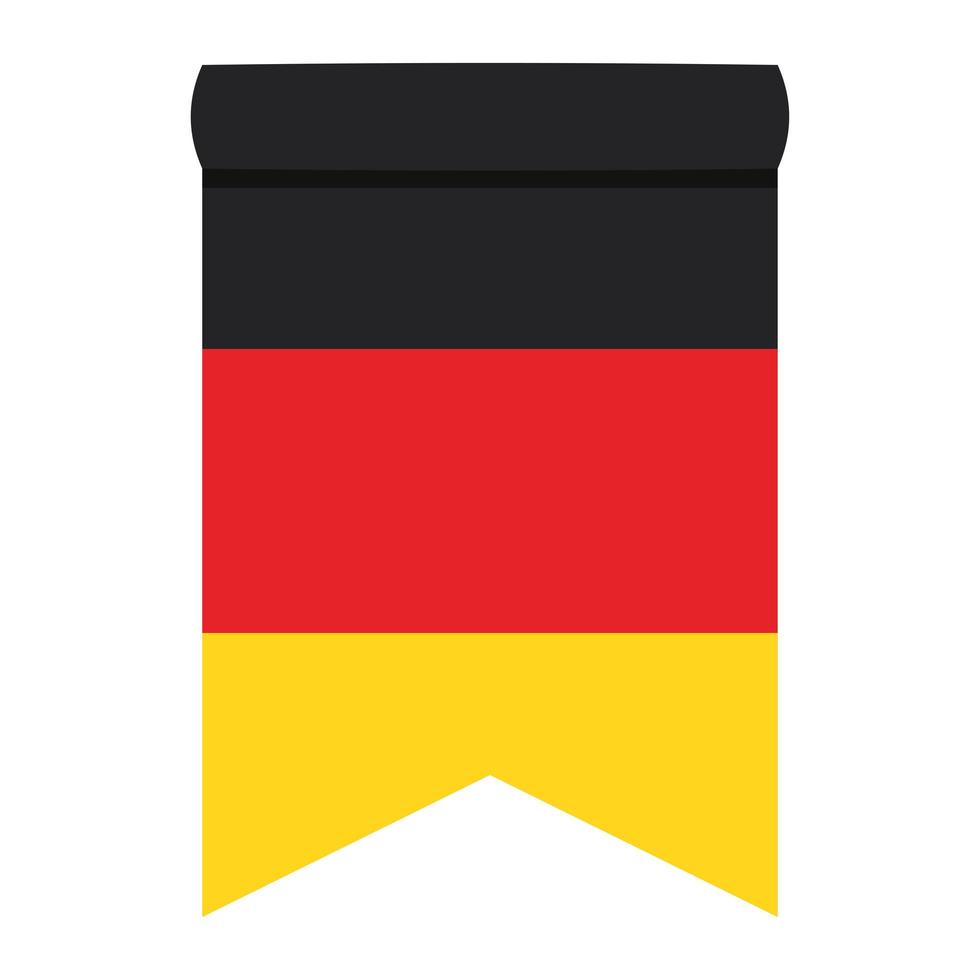 bandera de alemania ondeando cinta colgando vector