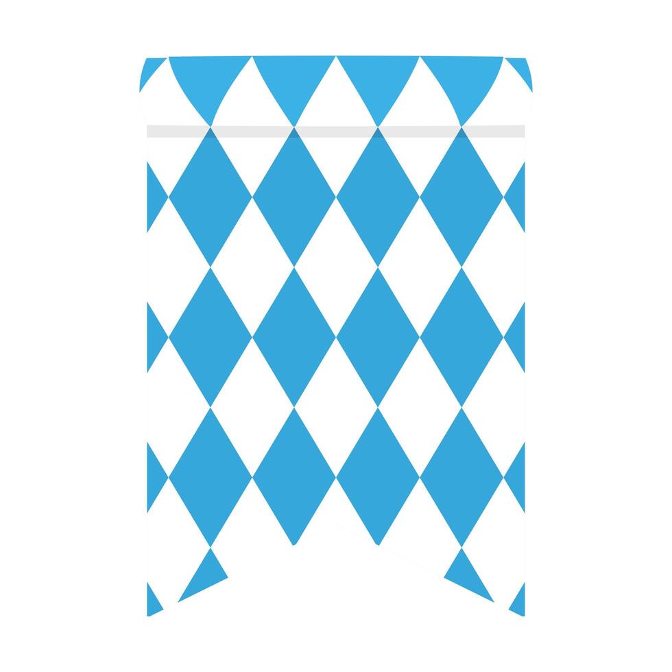oktoberfest flag waving ribbon hanging vector