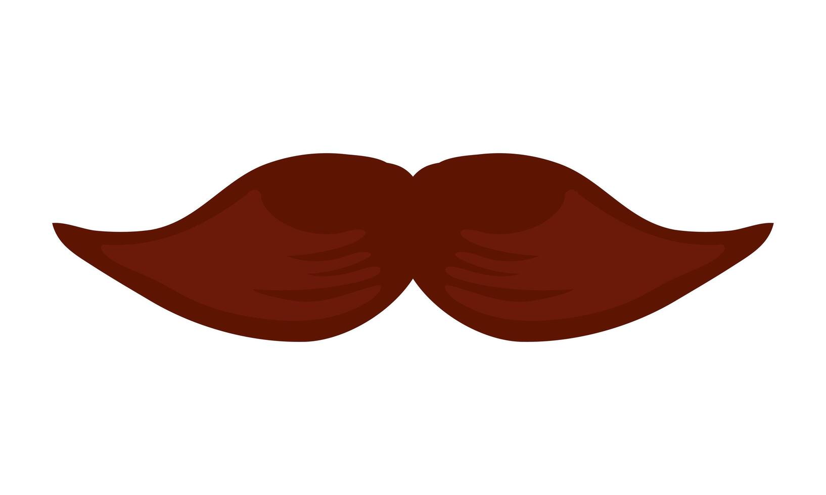 mustache funny accessory isolated icon vector