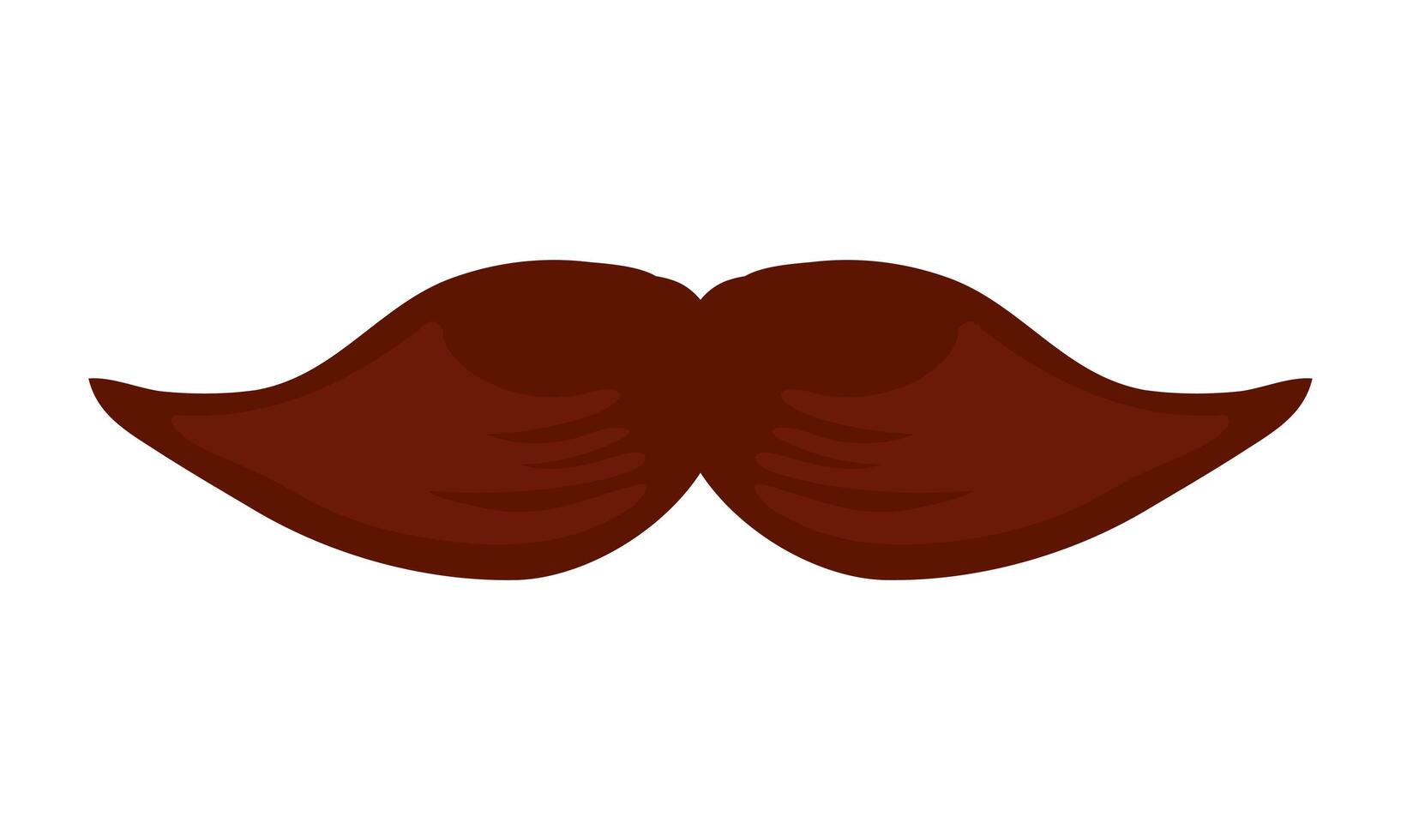 mustache funny accessory isolated icon vector