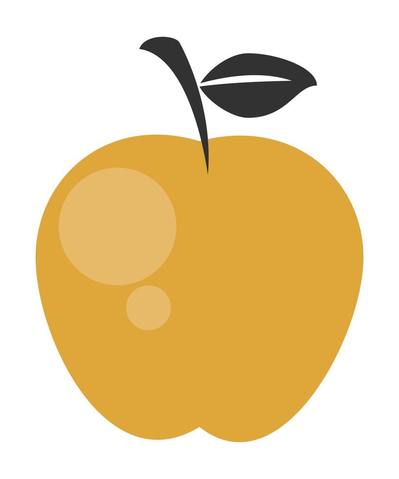 golden apple fruit vector