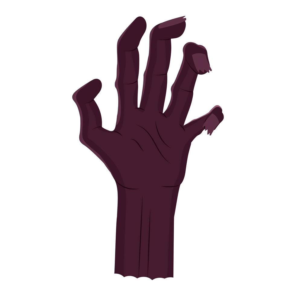 icono de la mano de la muerte que sale vector