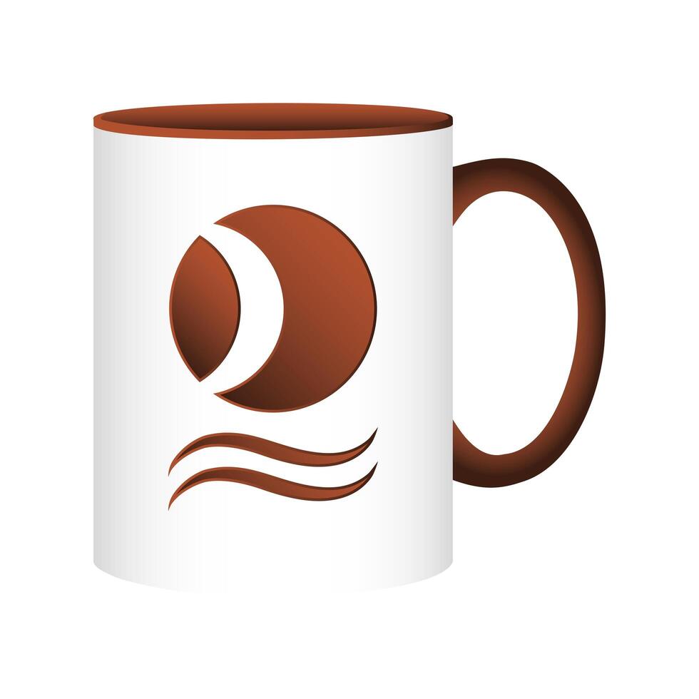 Taza taza icono aislado de marca vector