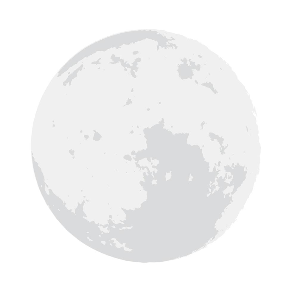 icono de satélite de espacio completo de luna vector