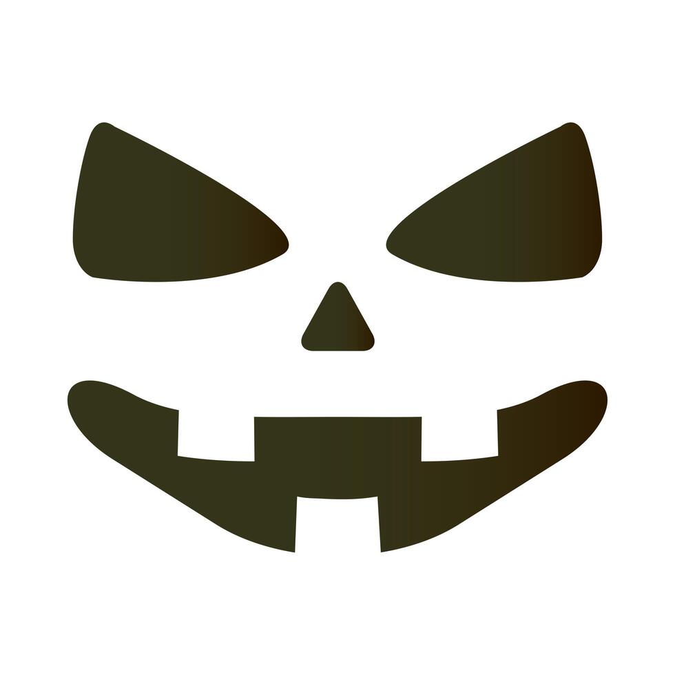 halloween pumpkin face with three teeth emoji 4220245 Vector Art at ...