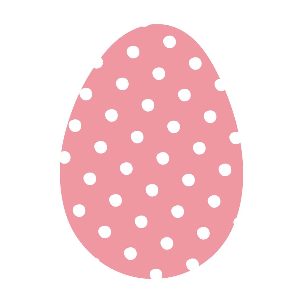 happy easter egg paint with points dotted vector