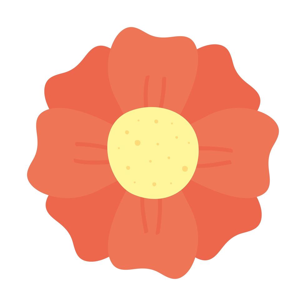 lindo jardín rojo flor naturaleza icono vector