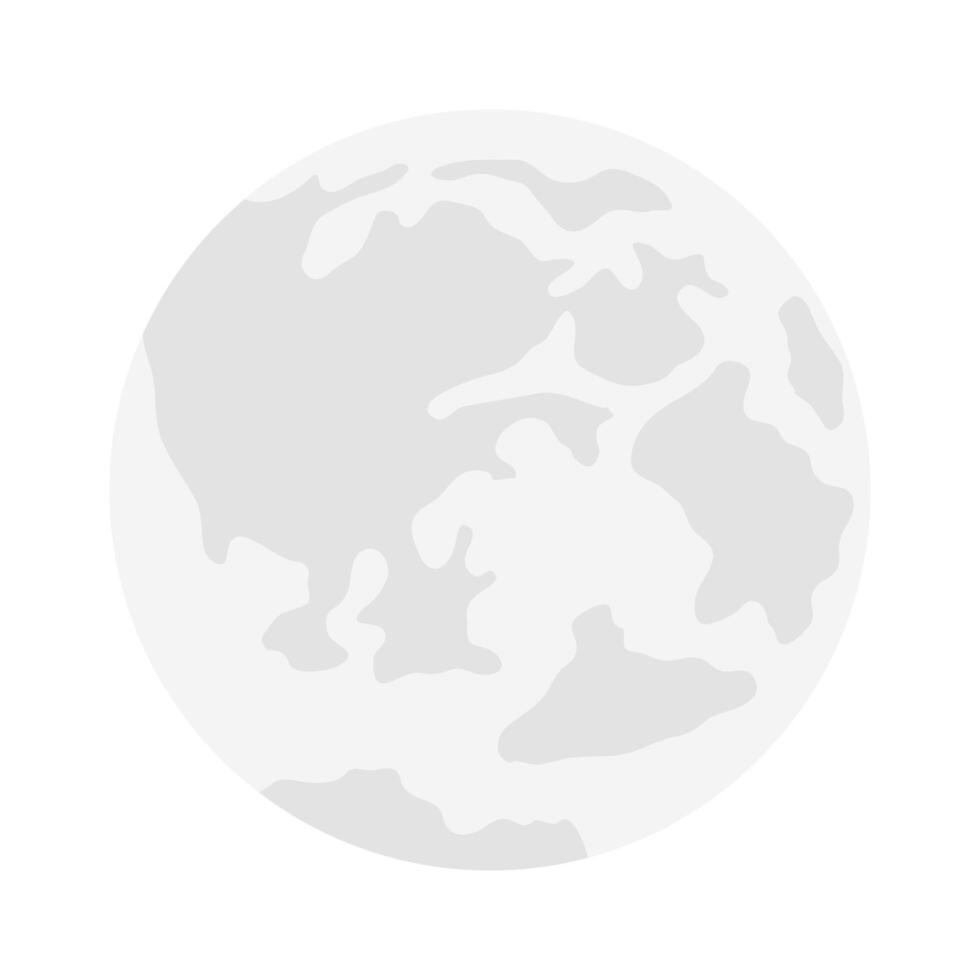 moon full space satellite isolated icon vector