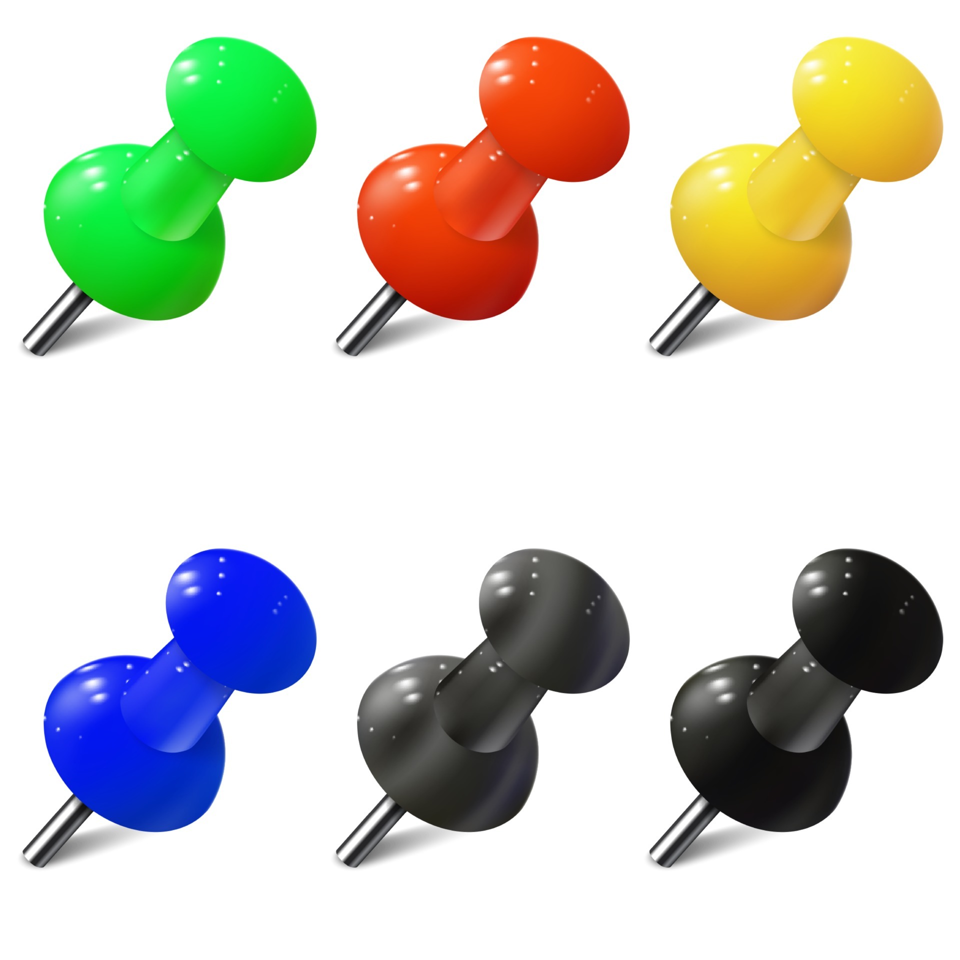 Corkboard pins - coloured pins