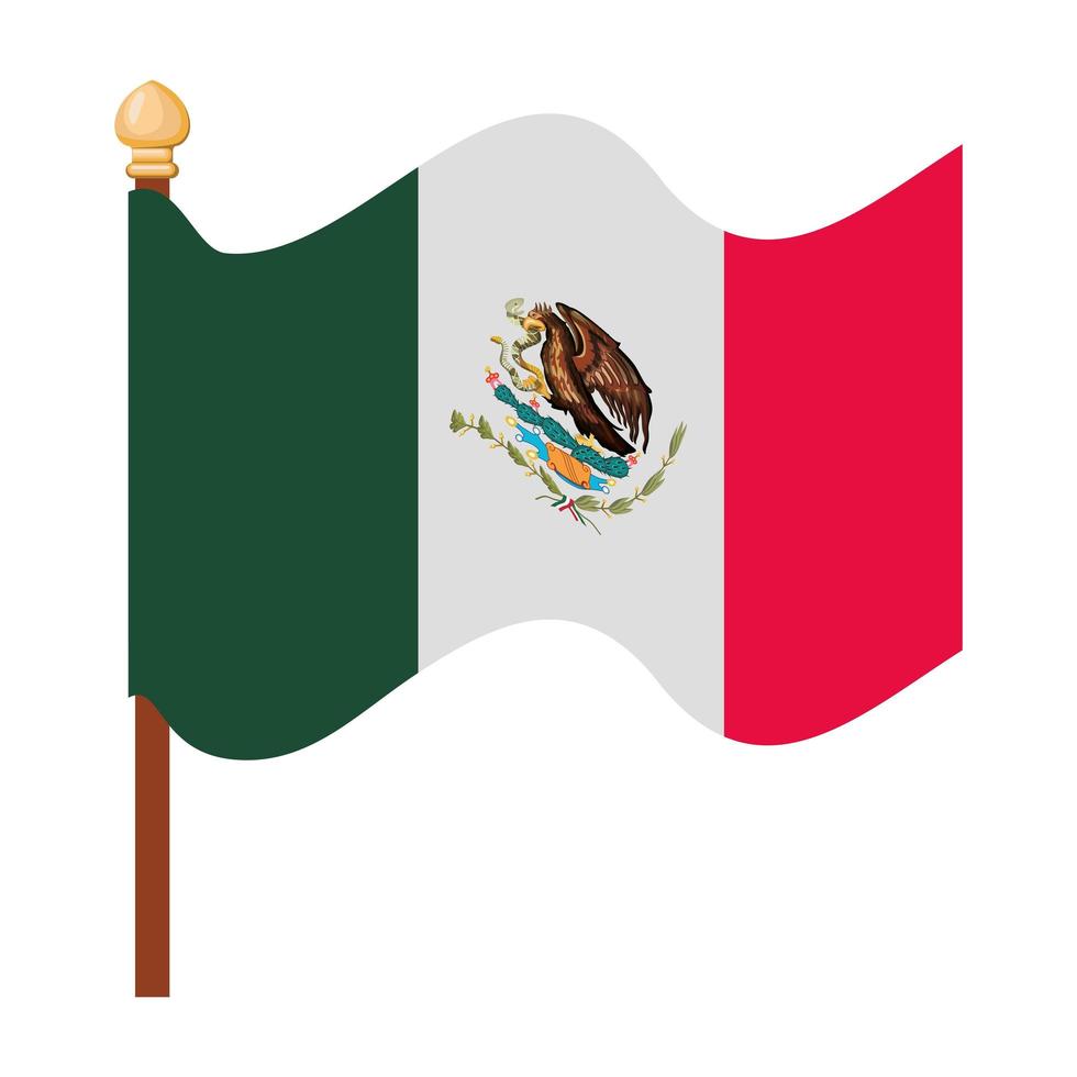 ilustración de la bandera de méxico vector