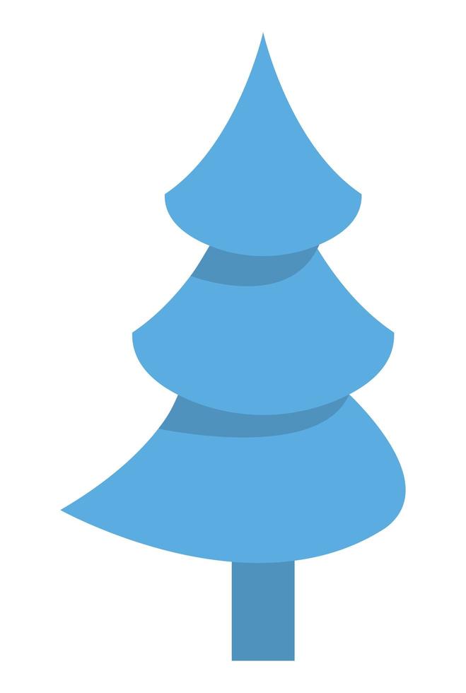 blue pine tree vector