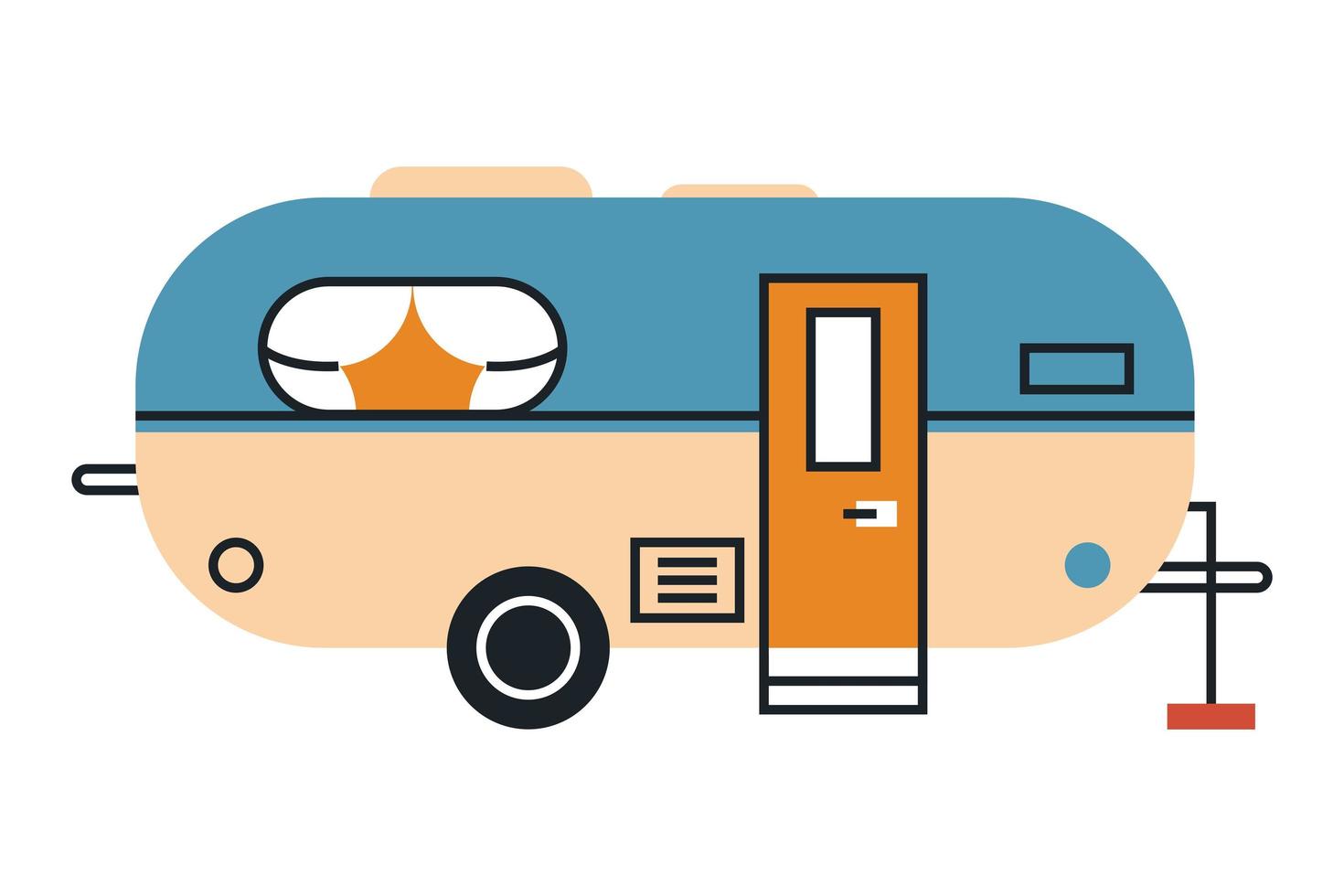 blue recreational vehicle vector