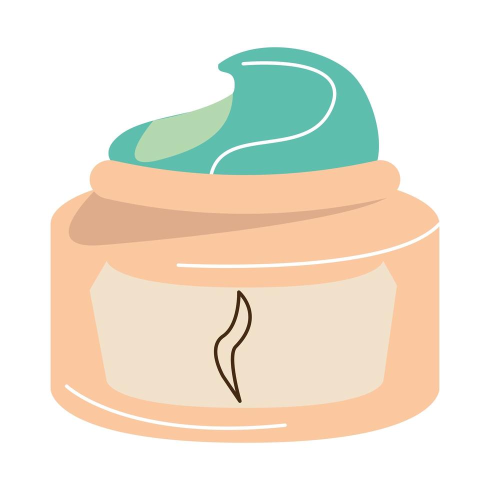 facial cream pot vector