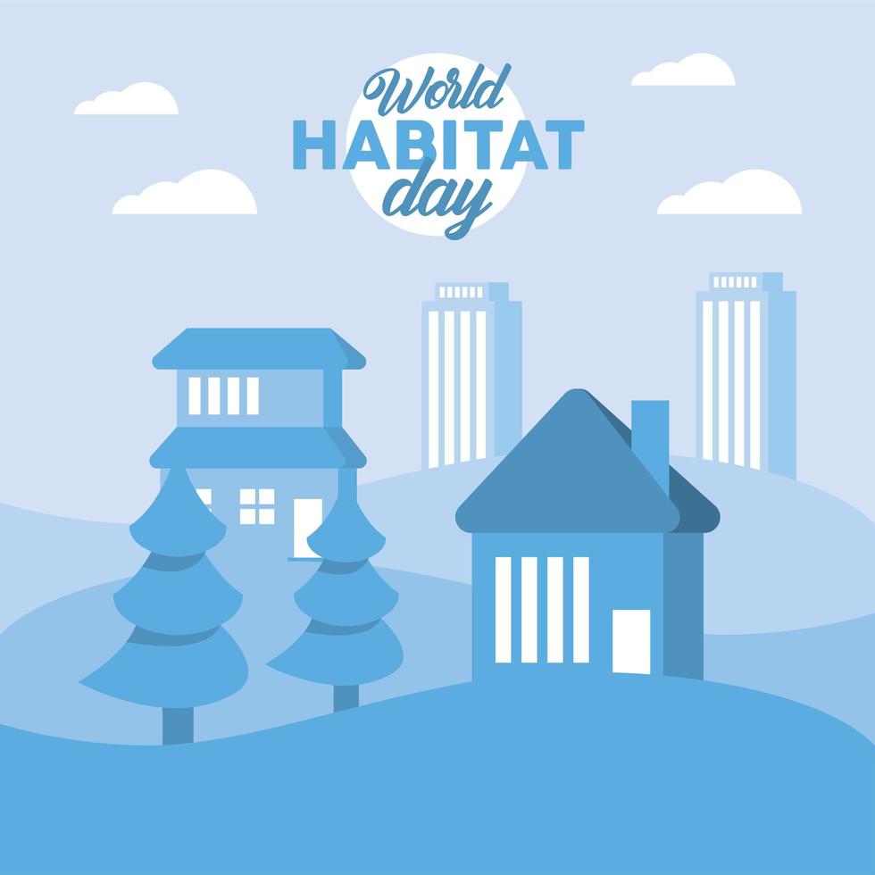 world habitat day scene vector