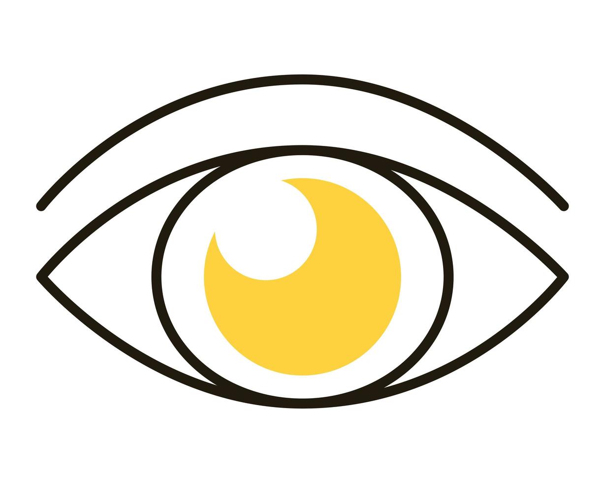 ojo amarillo humano vector