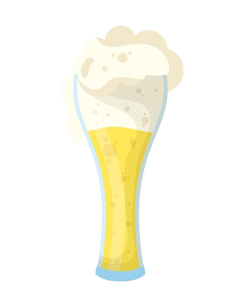 saint patrick celebration beer in glass vector