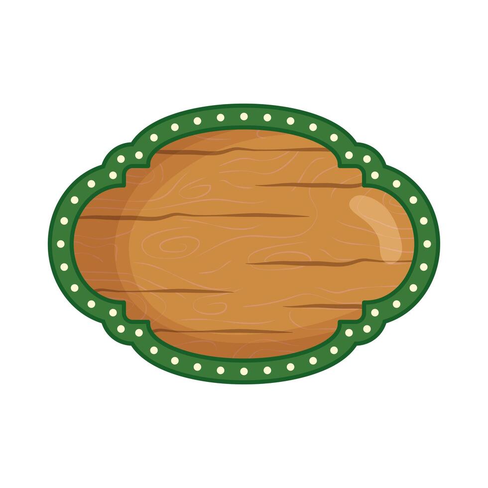 saint patrick wooden frame icon vector