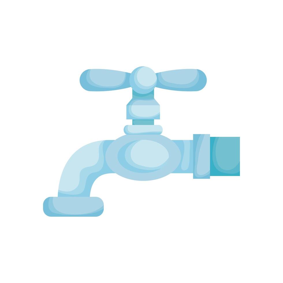 water tap faucet isolated icon vector