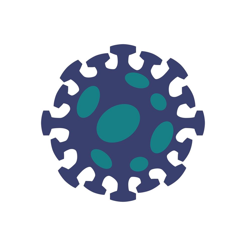 covid19 virus particle colorful icon vector