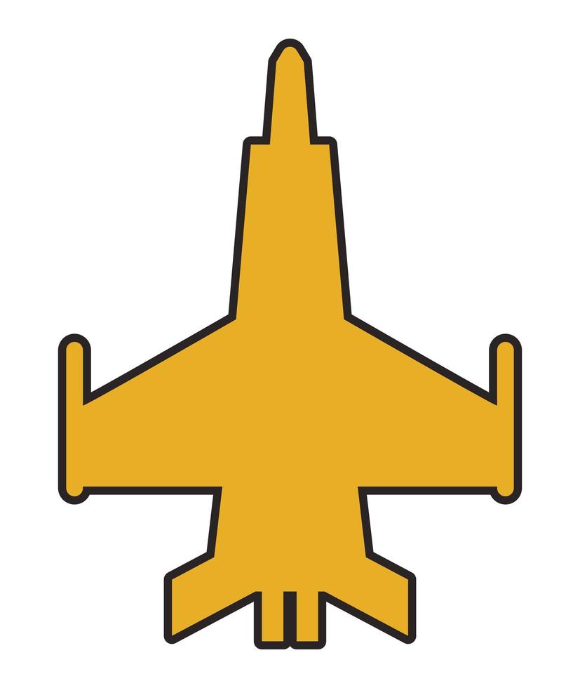 emblema de avión dorado vector