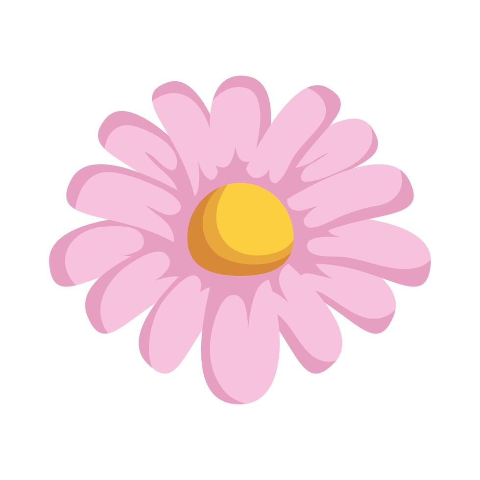 cute garden flower nature icon vector