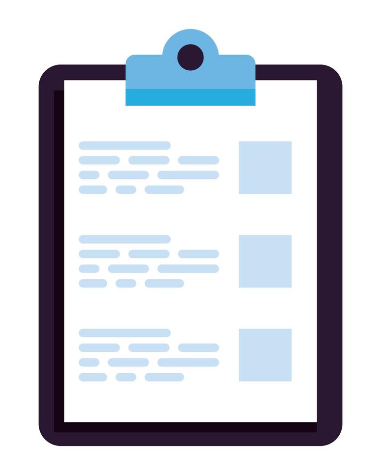 checklist clipboard document vector