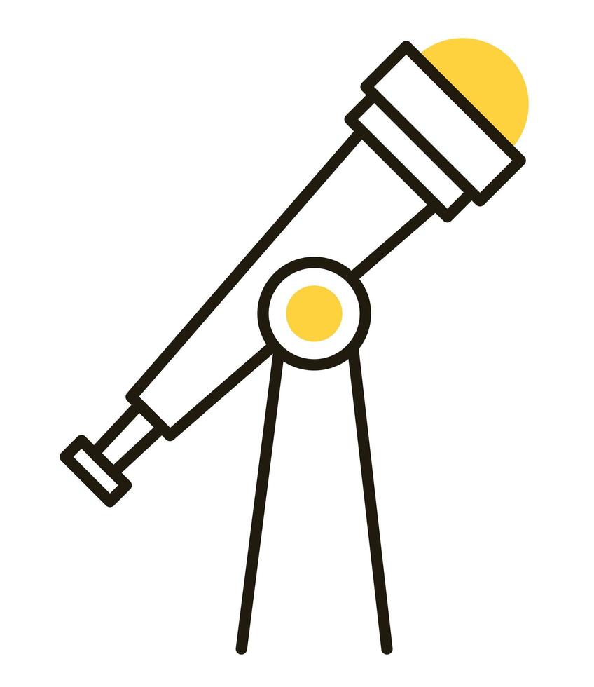 telescopio linea amarilla vector