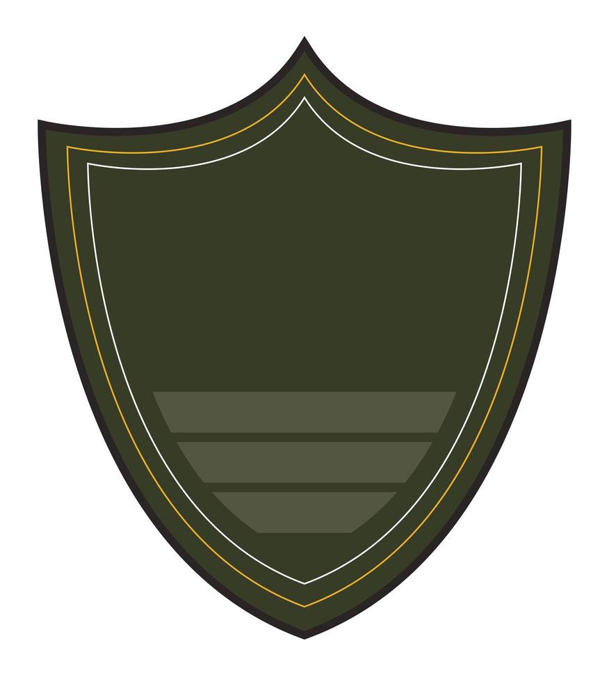 escudo negro militar vector