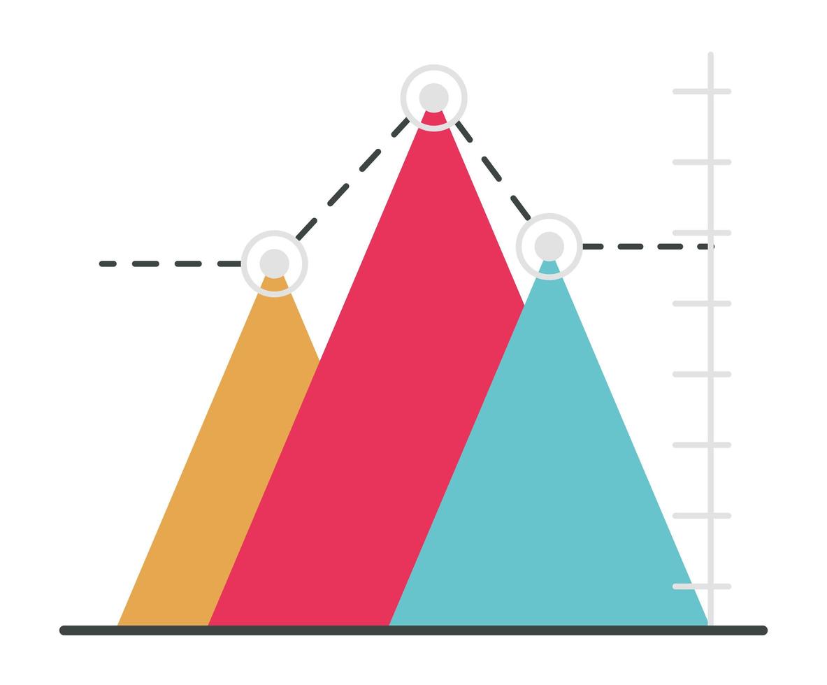 peaks statistics infographic vector