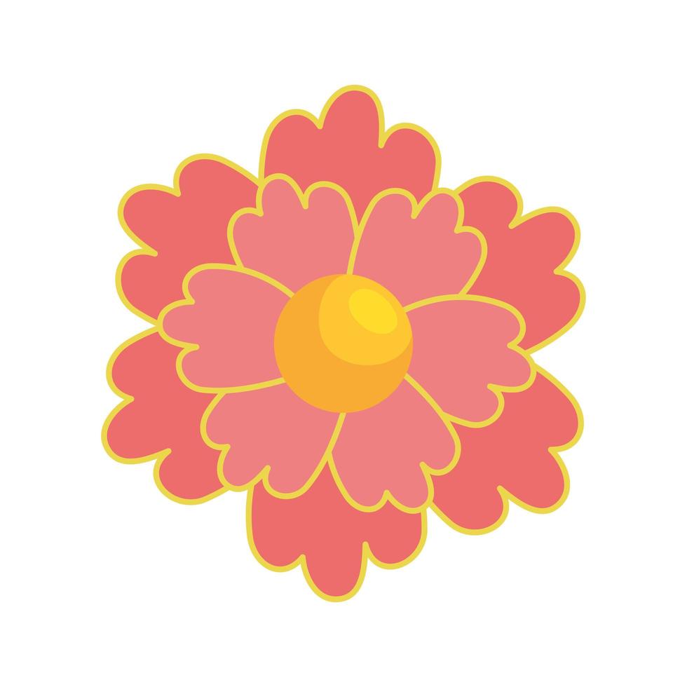 Isolated pink flower vector