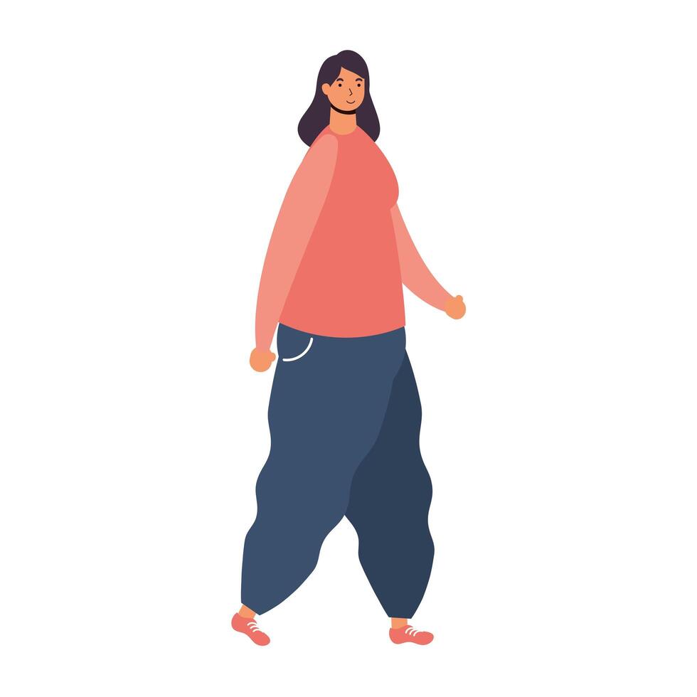 personaje de avatar casual de mujer joven vector