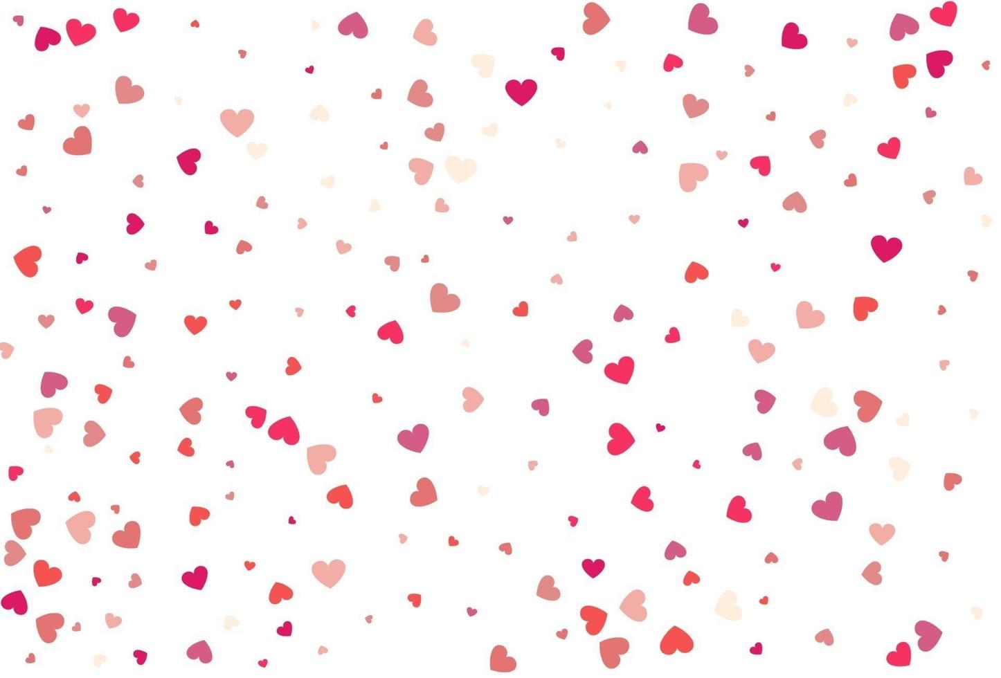 Heart confetti of Valentine's petals. Beautiful Confetti Hearts vector