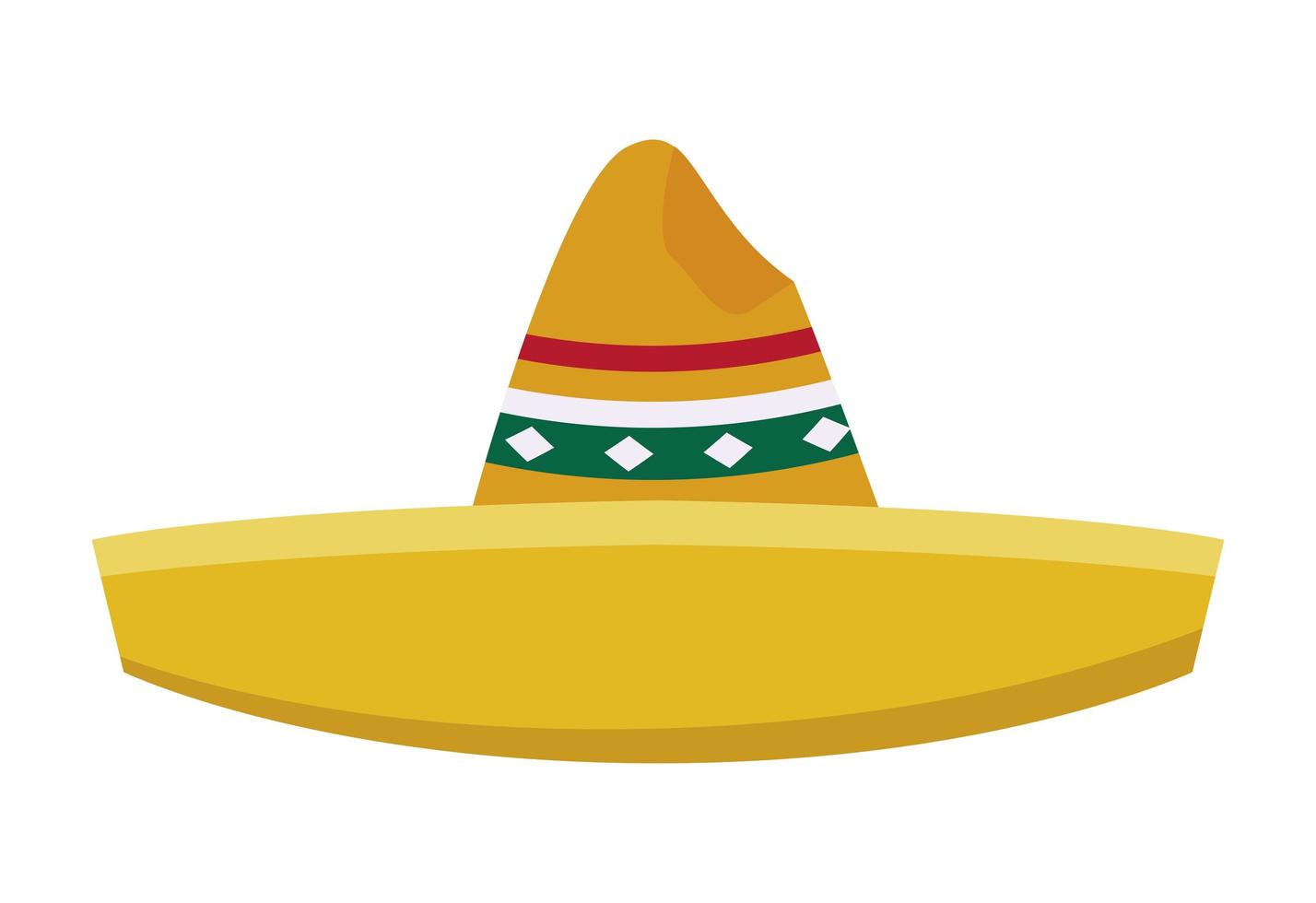 icono de sombrero mexicano vector