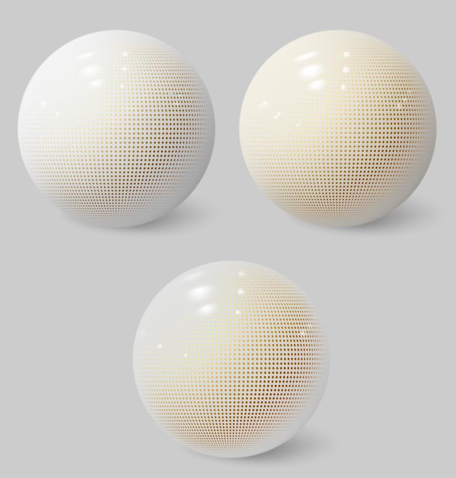 Realistic 3d sphere. White bubble. Textured ball. vector