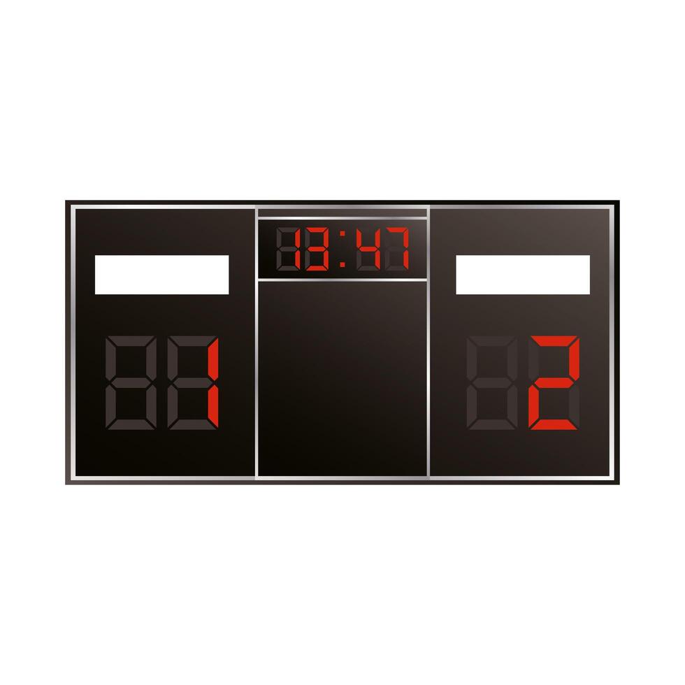 tournament scoreboard digital isolated icon vector