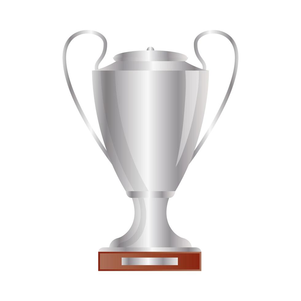 trofeo copa premio icono aislado vector