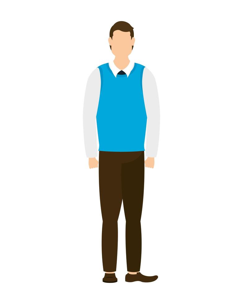 elegant businessman worker avatar character vector